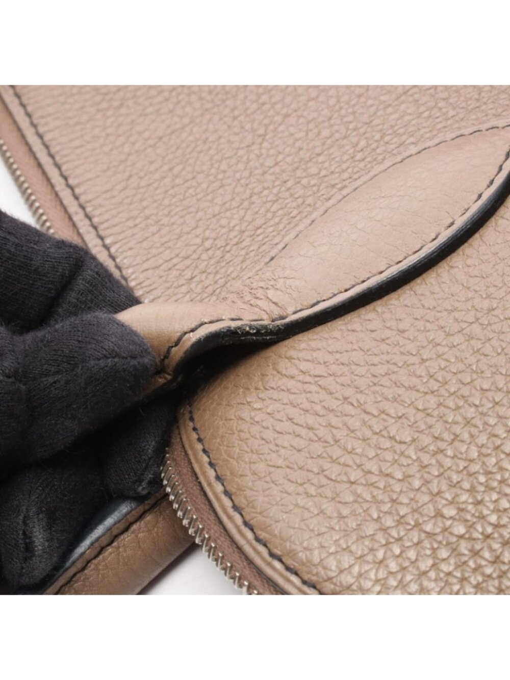 ★SOLD★ Hermes Shoulder Bag Karabas 35 Etoupe Leather - Picture 11 of 11